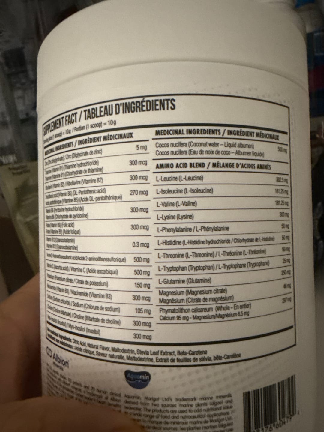 Customer photo review of Nova Pharma - Électrolytes - 250g