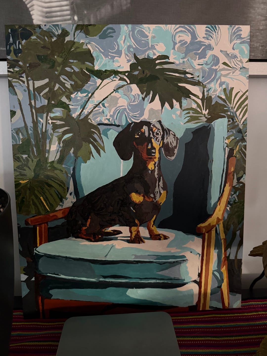 Customer photo review of A posing Dachshund | Paint by Number