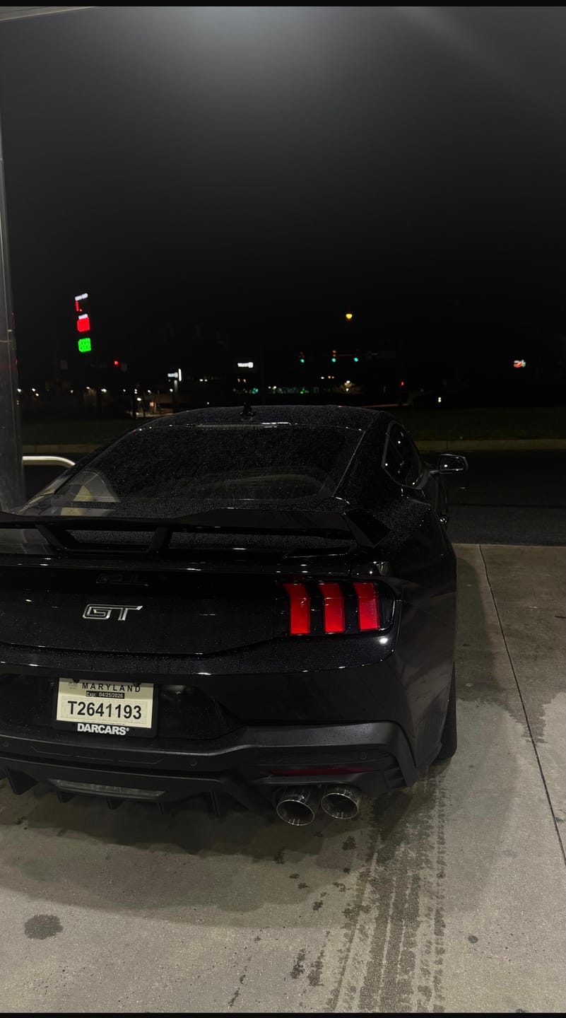 Customer photo review of 2024+ Ford Mustang Dark Horse Rear Spoiler Gloss Black ABS