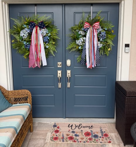 Customer photo review of Stars and Stripes Wreath Ribbon