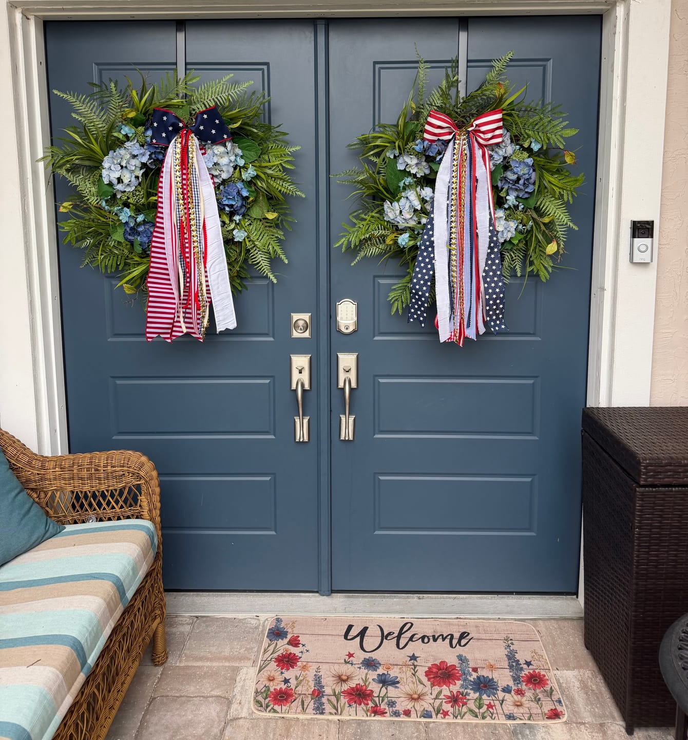 Customer photo review of Stars and Stripes Wreath Ribbon