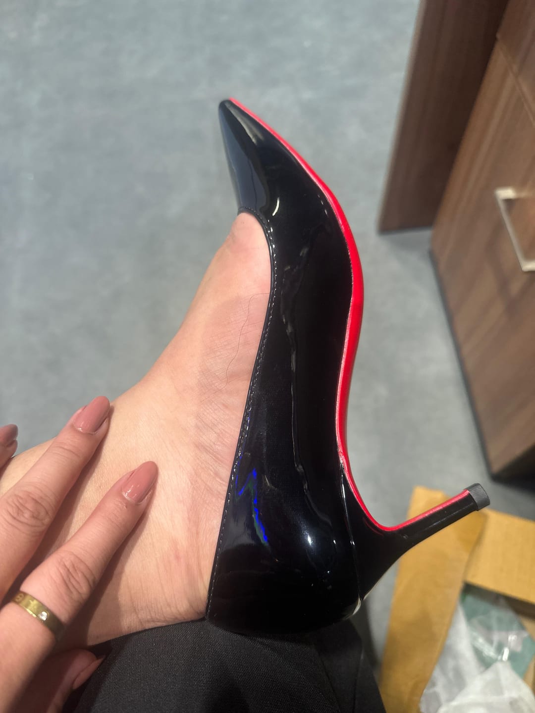Customer photo review of Classic Louboutin Red Bottom Heels- Superior