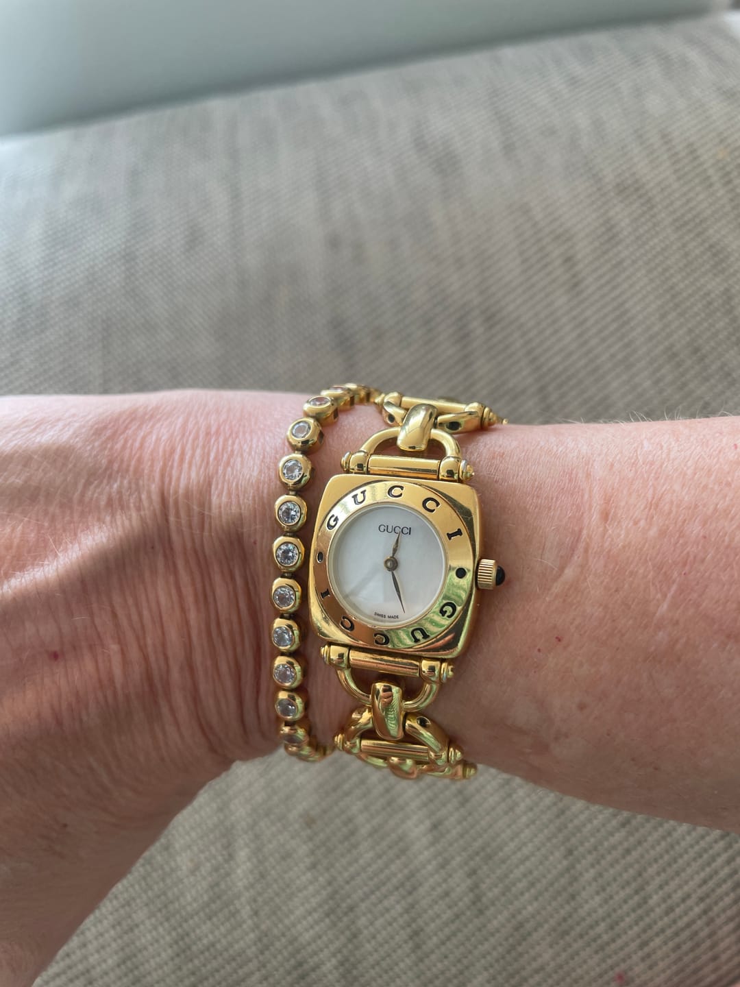 Customer photo review of Classic Bezel Tennis Bracelet