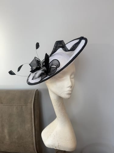 Customer photo review of Sinamay Sweep Fascinator Base 34cm - HA043