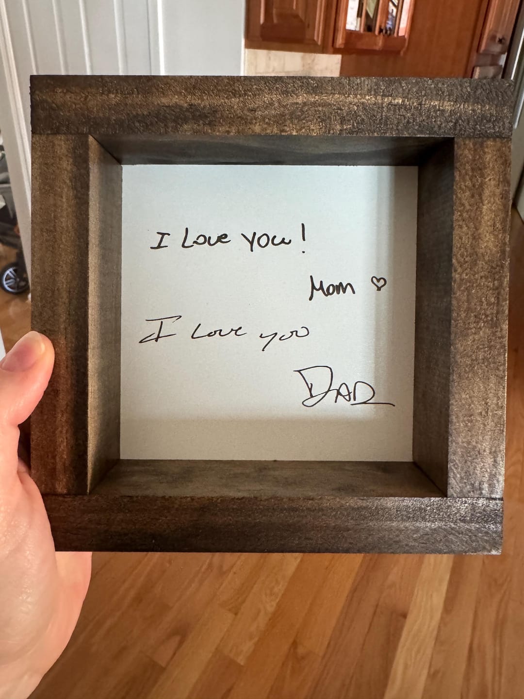 Customer photo review of Custom Handwriting Sign - Memorial Keepsake
