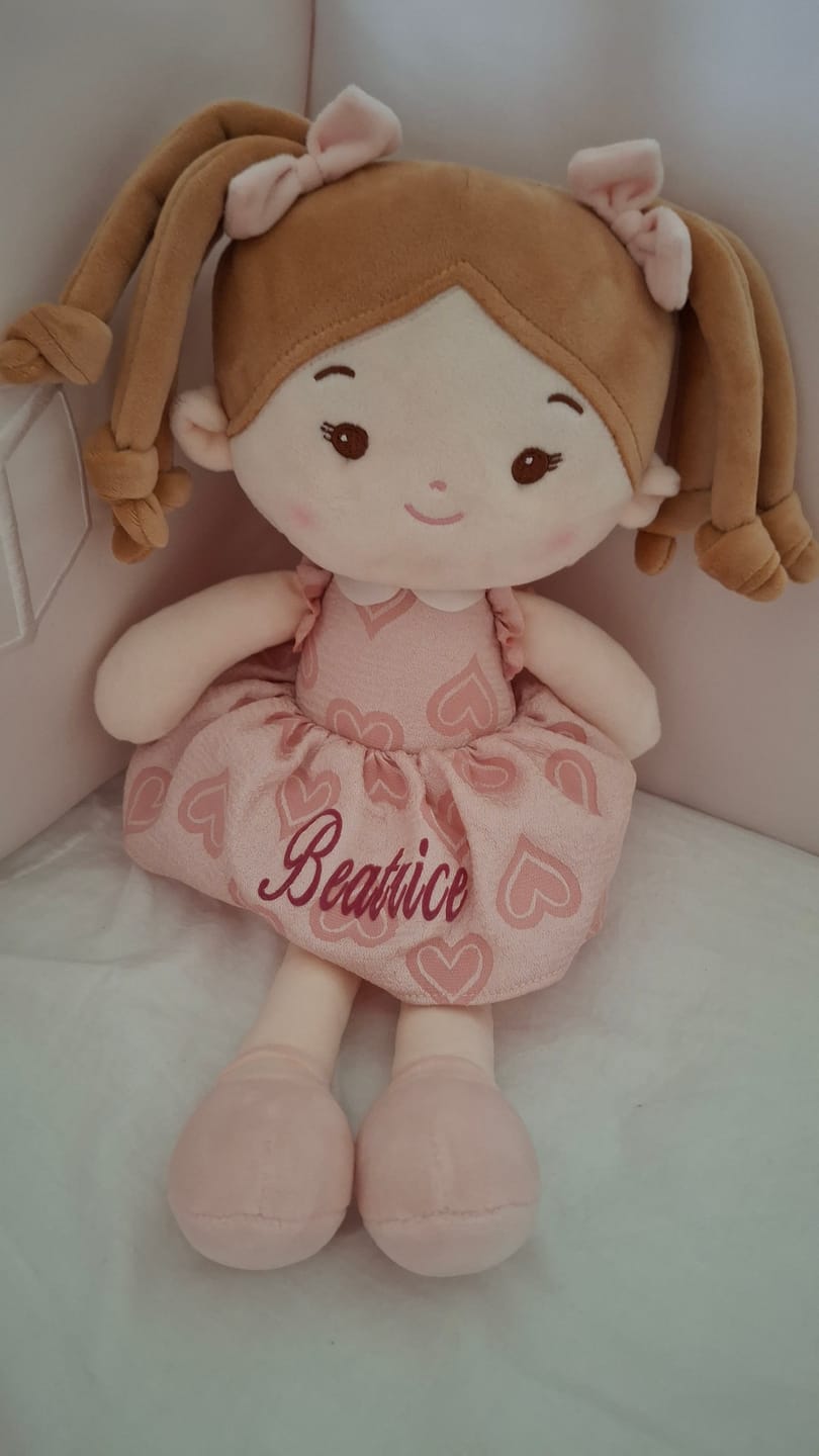 Customer photo review of Leyadoll Soft Plush Personalized Leya Doll, My First Baby Doll