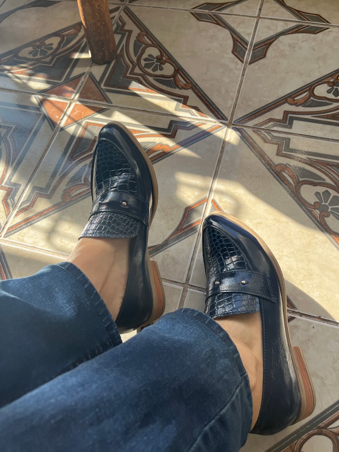 Customer photo review of Mocasín Tachas Amatista