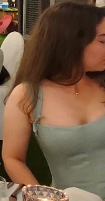Customer photo review of Jeanette Linen Corset Top