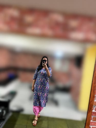 Customer photo review of "Sargun" Hand Block Printed Kurta Set with Afghan Pant (3pc)