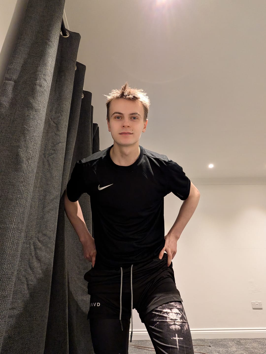 Customer photo review of Joshua 1:9 Lion Performance Shorts