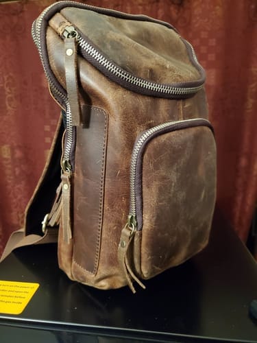 Customer photo review of Buffalo Crazy Horse Leather Sling Bag