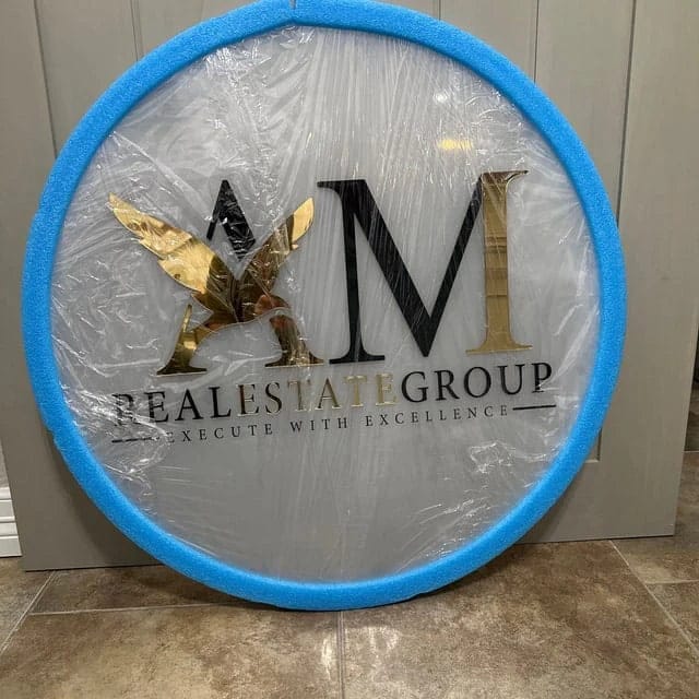 Customer photo review of Custom 3D Metal Backlit Sign For Rob