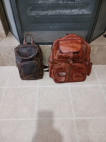 Customer photo review of Buffalo Crazy Horse Leather Sling Bag