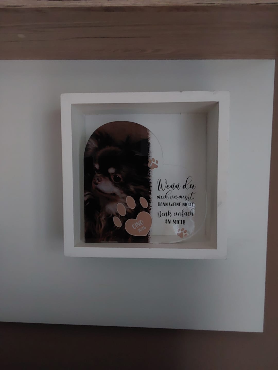 Customer photo review of Personalisiertes Glasherz - Wenn du mich vermisst