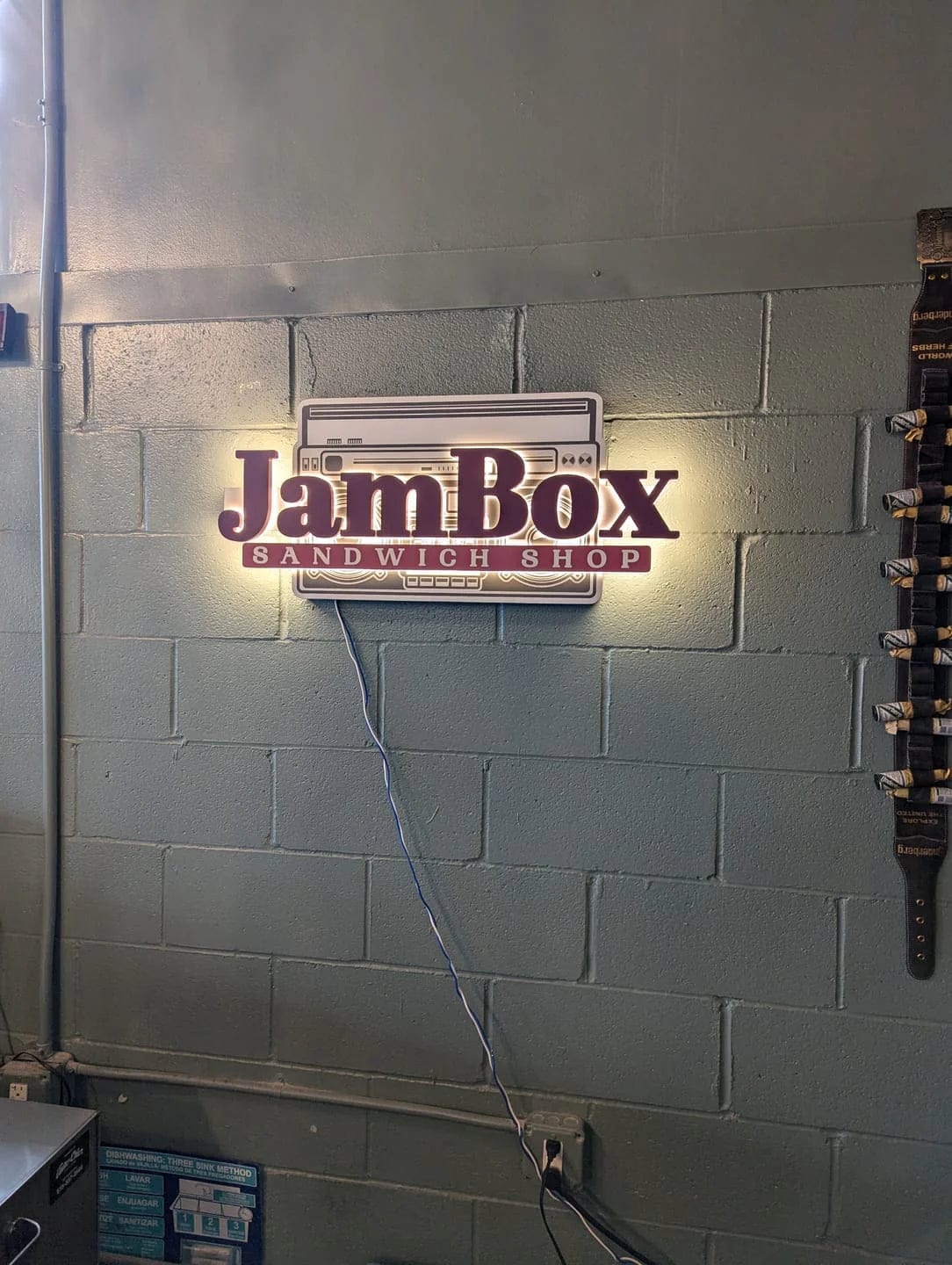 Customer photo review of Custom 3D Metal Backlit Sign For Rob