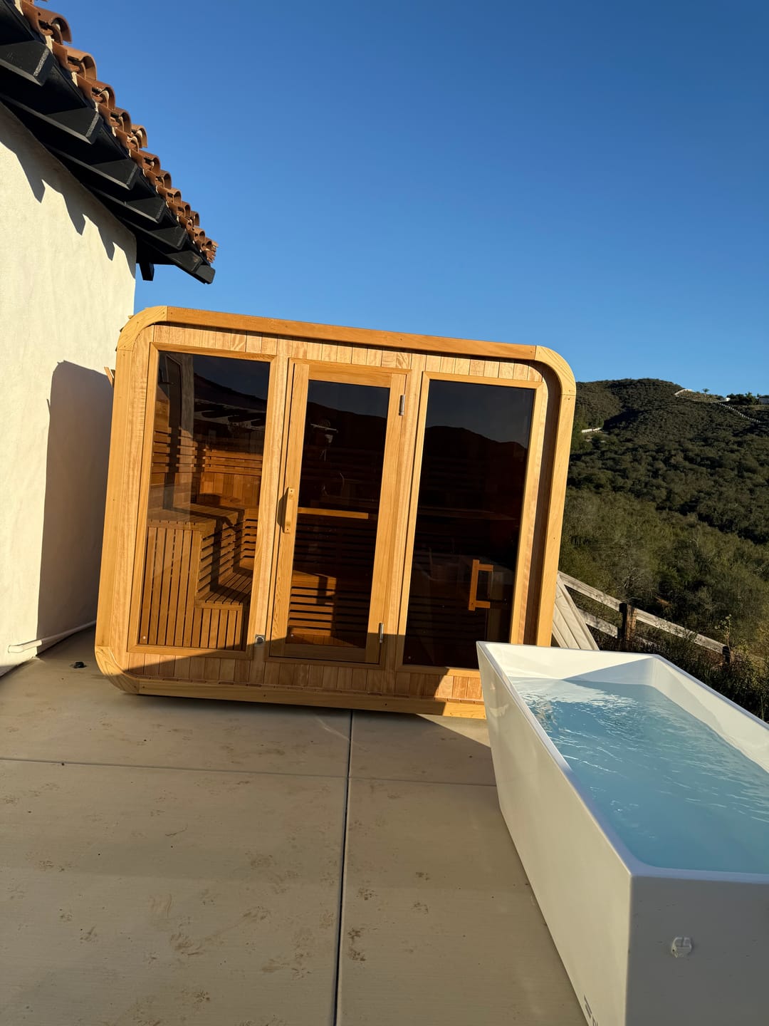 Customer photo review of SAUNASNET® Outdoor Wood Sauna Room Square 05
