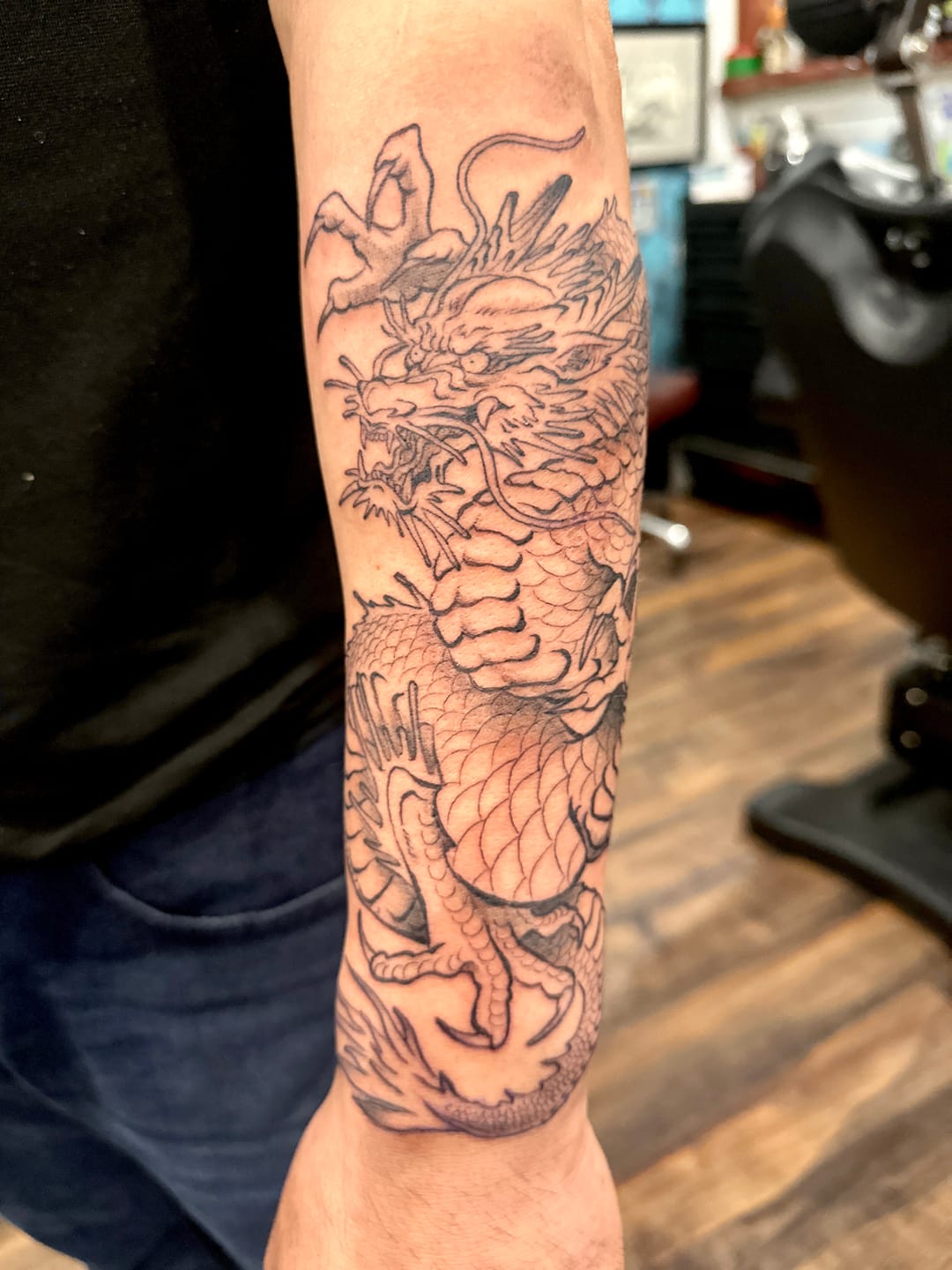 Customer photo review of JCONLY REVEN Tattoo Stencil Primer (100ML/3.38OZ)