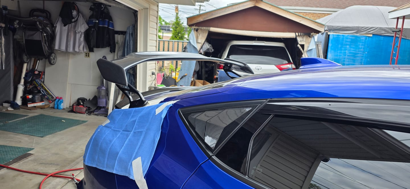 Customer photo review of Fits Honda Civic Type R FL5 2023-2025 Real Carbon Fiber Rear Spoiler Wing