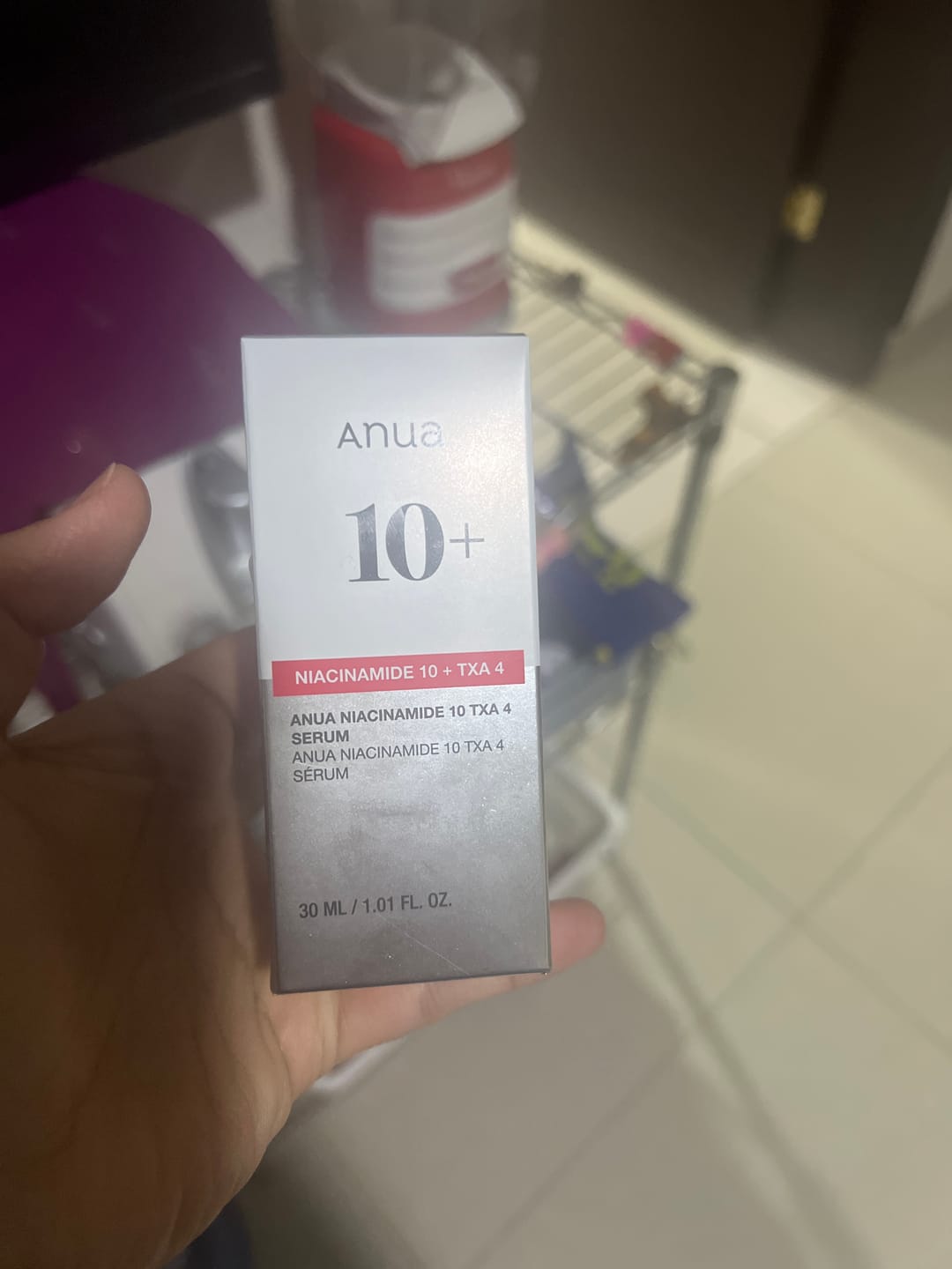 Customer photo review of Anua Niacinamide 10% + TXA 4% Spot Correcting Serum – Brightening & Pore Care 30ml