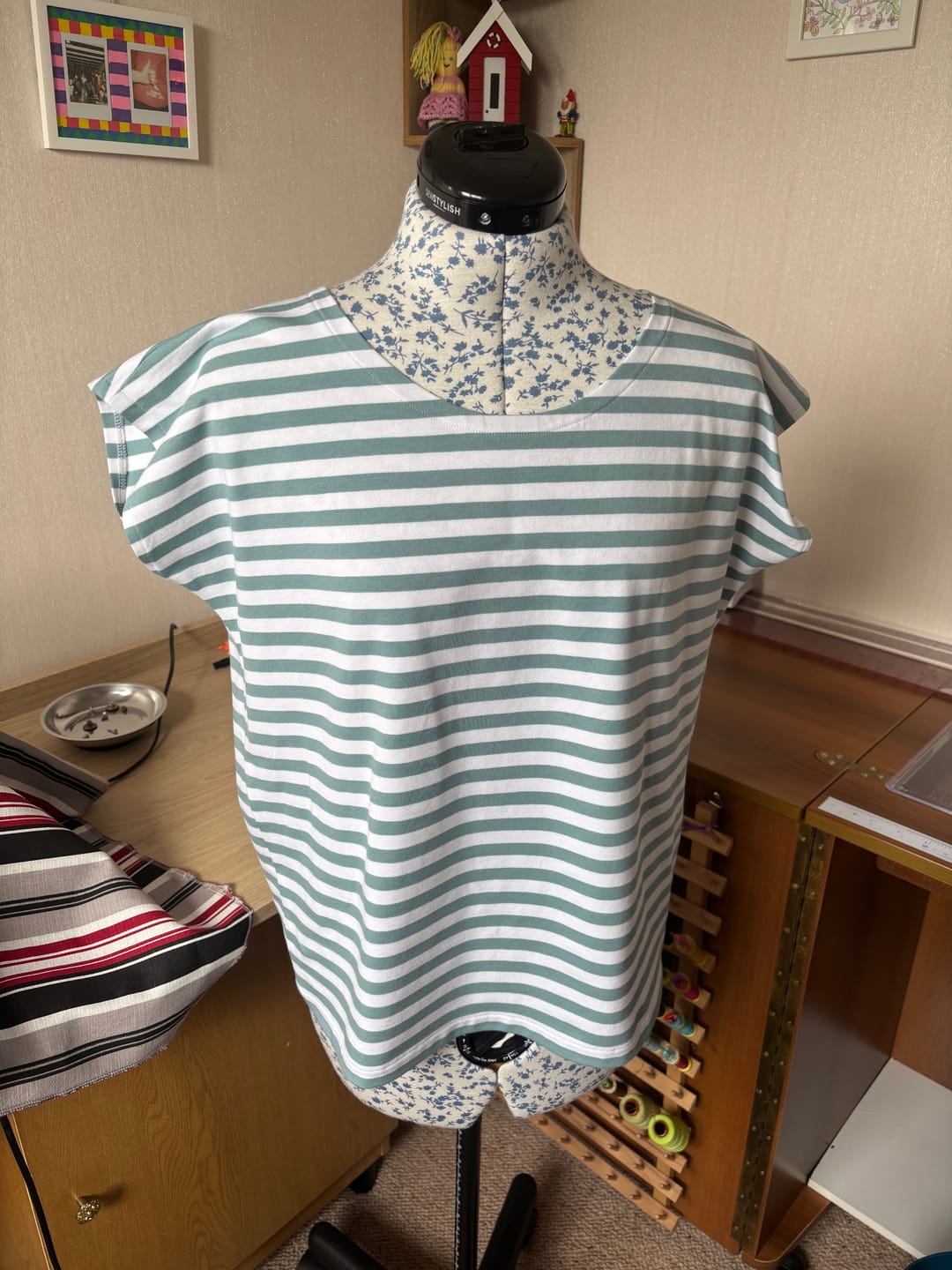 Customer photo review of Classic Striped Cotton Jersey Fabric