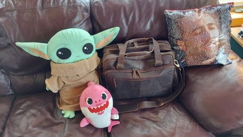Customer photo review of Vintage Buffalo Business Briefcase Bag