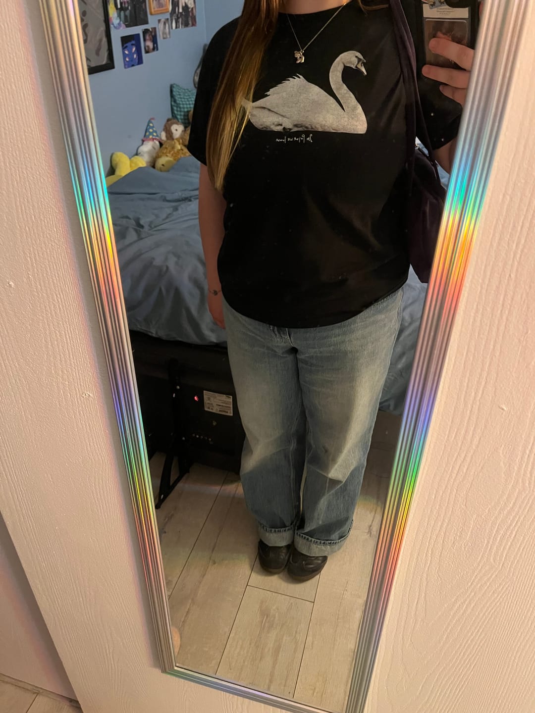 Customer photo review of swan song baby tee