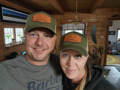 Customer photo review of Premium Custom Leather Patch Hats (Wholesale)