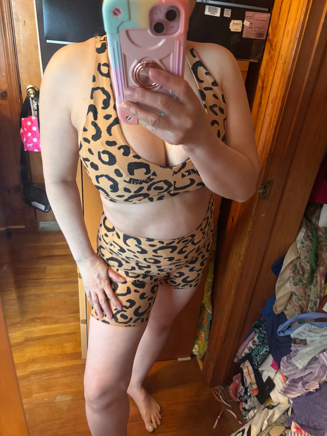 Customer photo review of Zumba Wildbeat High Waisted Biker Shorts