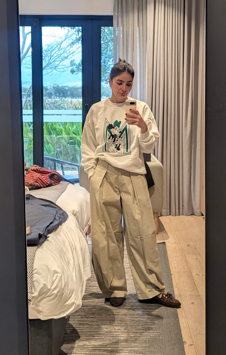 Customer photo review of Ora Balloon Trousers - Stone