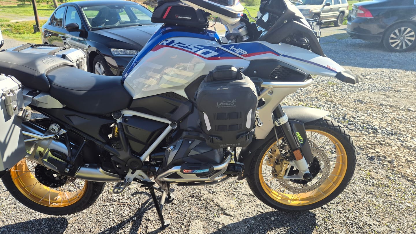 Customer photo review of Inflatable Crash Bar Bag | 300KG Passive Protection | IPX7 Waterproof