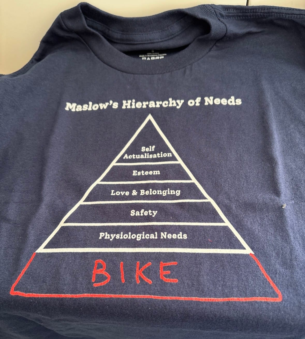 Customer photo review of Maslow T-Shirt