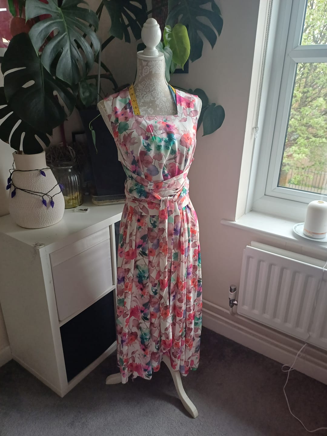 Customer photo review of Wild Watercolour Viscose Satin Fabric