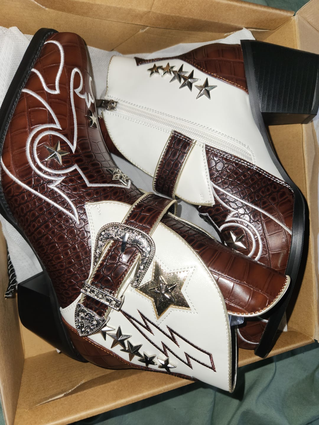 Customer photo review of Pixie Cowboy Boots