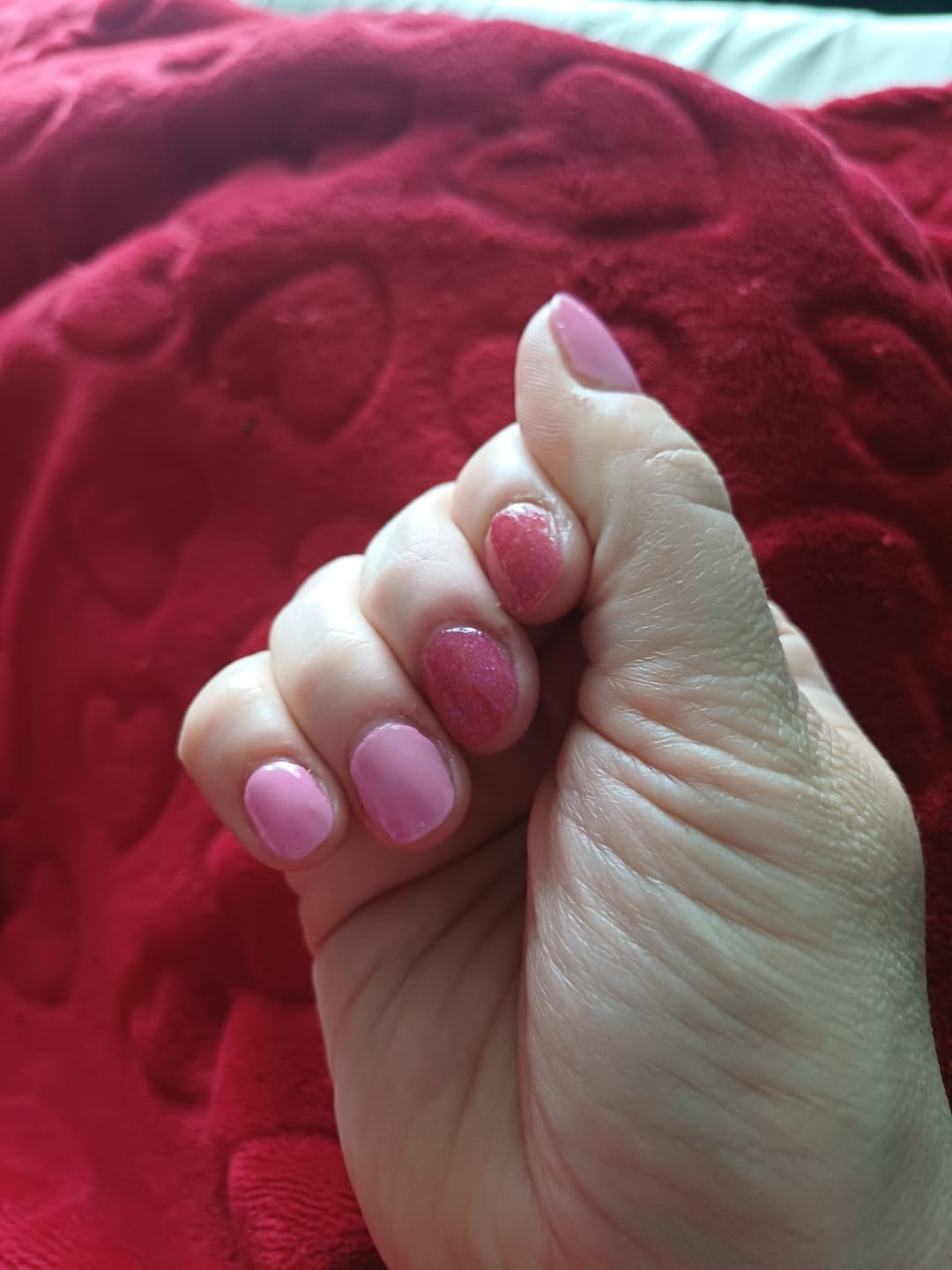 Customer photo review of Persian Pink Dipping Powder