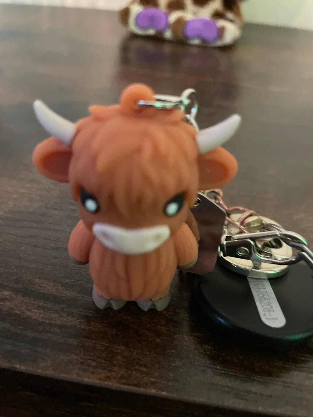 Customer photo review of 🐮A Little Highland Cow For You Keychain: Your Daily Reminder of Quiet Strength