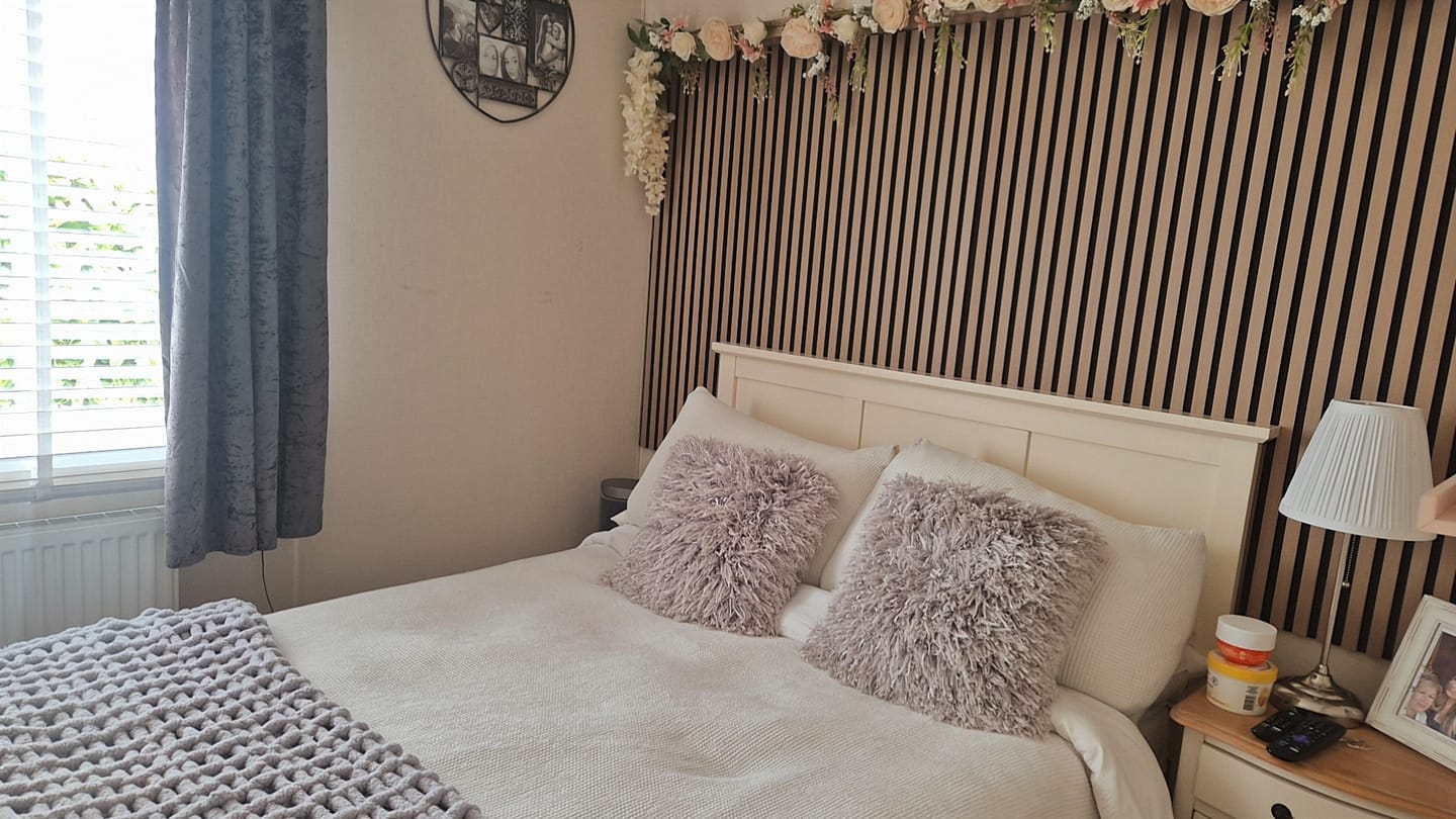 Customer photo review of Premium Acoustic Wall Panels - Natural Oak