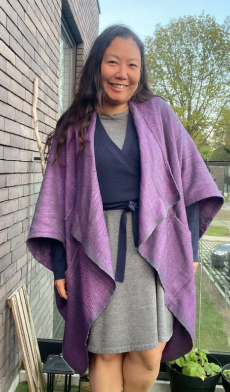 Customer photo review of NEW! JIVA Wool Silk Kimono Wind