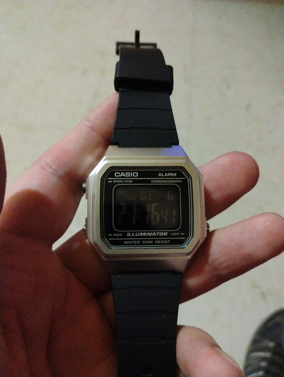 Customer photo review of Reloj Casio Vintage W-217HM-7BV Plateado/Negro