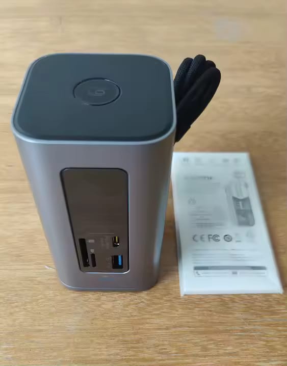 Customer photo review of 12-in-1 USB-C Hub – Doppelt 4K HDMI, 100W PD, RJ45, SD/TF