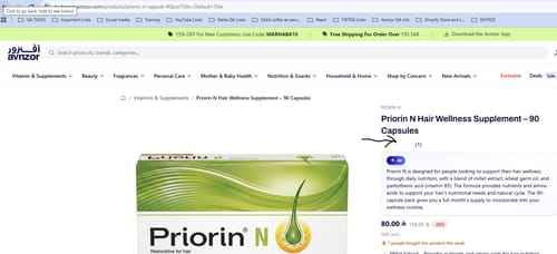 Customer photo review of Priorin N Hair Wellness Supplement – 90 Capsules