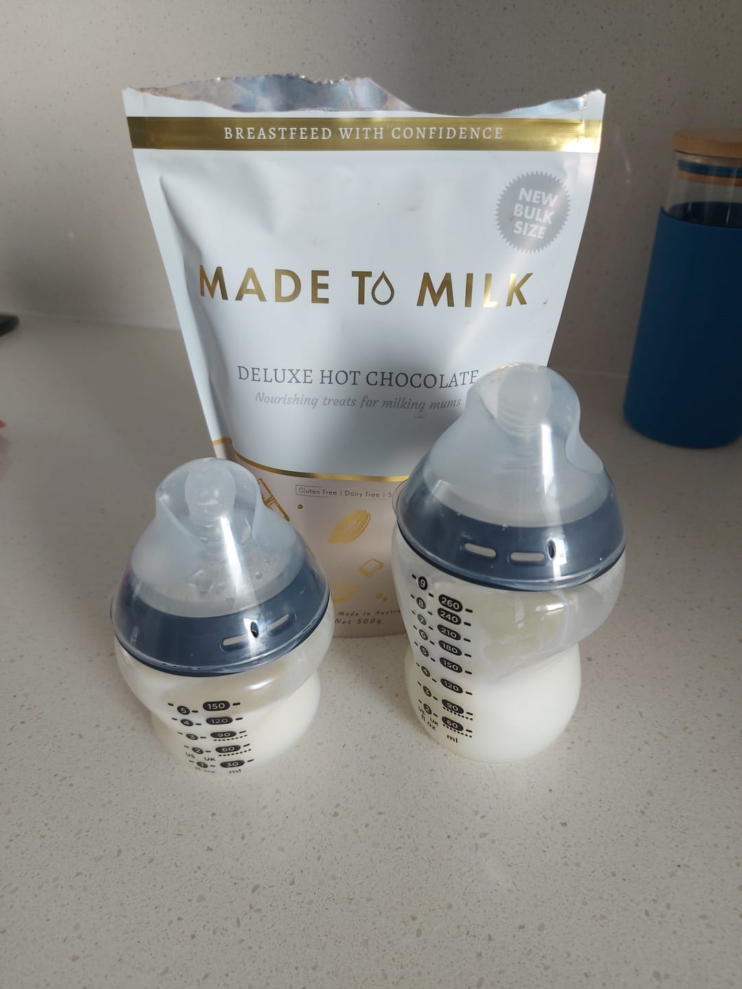Customer photo review of Deluxe Lactation Hot Chocolate - GF, DF & SF