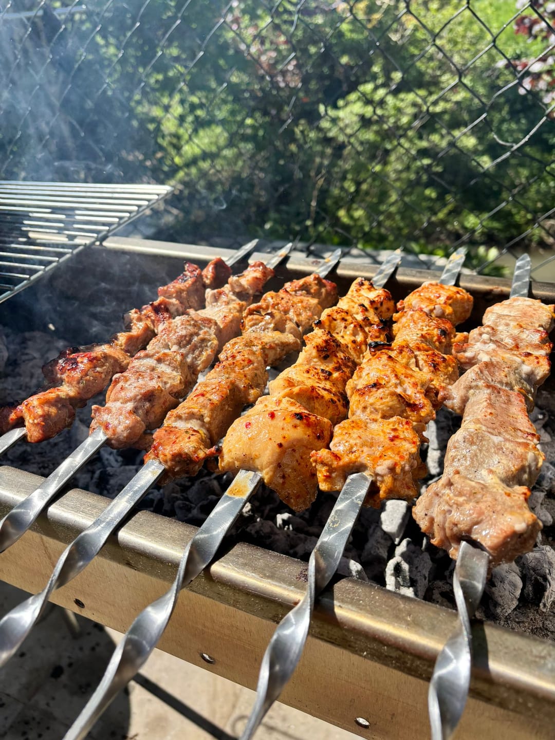 Customer photo review of Schweine-Schaschlik Klassiker – mit Zwiebeln, Pfeffer & Essig | mySchaschlik