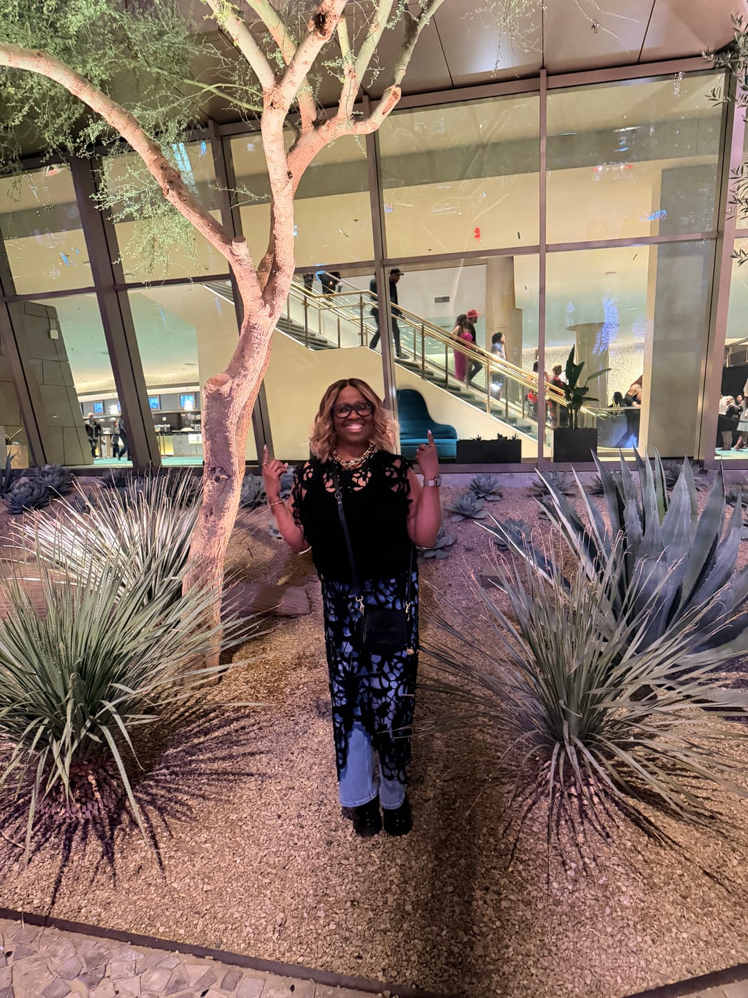 Customer photo review of Black Intermezzo Lace Dress