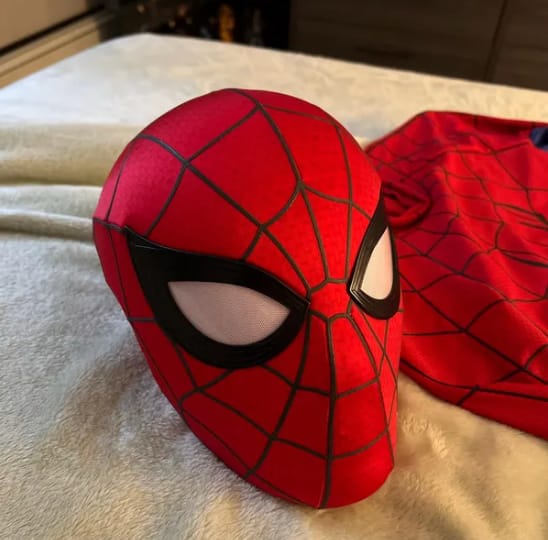 Customer photo review of Spider-Man: Brand New Day Life Size Wearable Mask (Movie Replica Version)