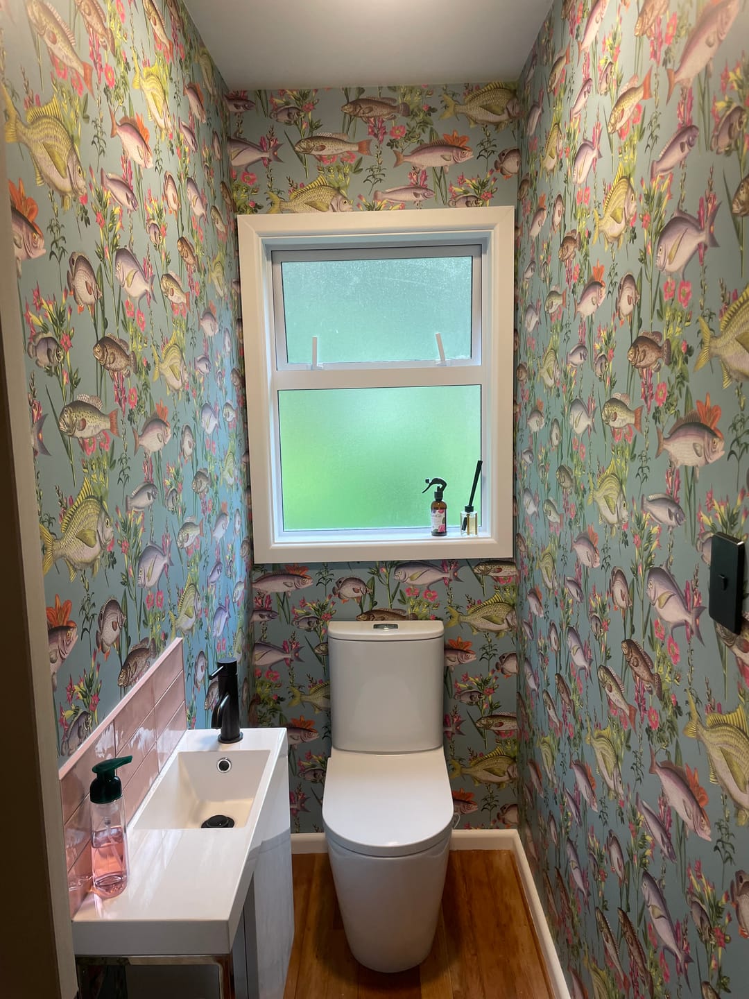 Customer photo review of Lagoon Fish Wallpaper - Teal