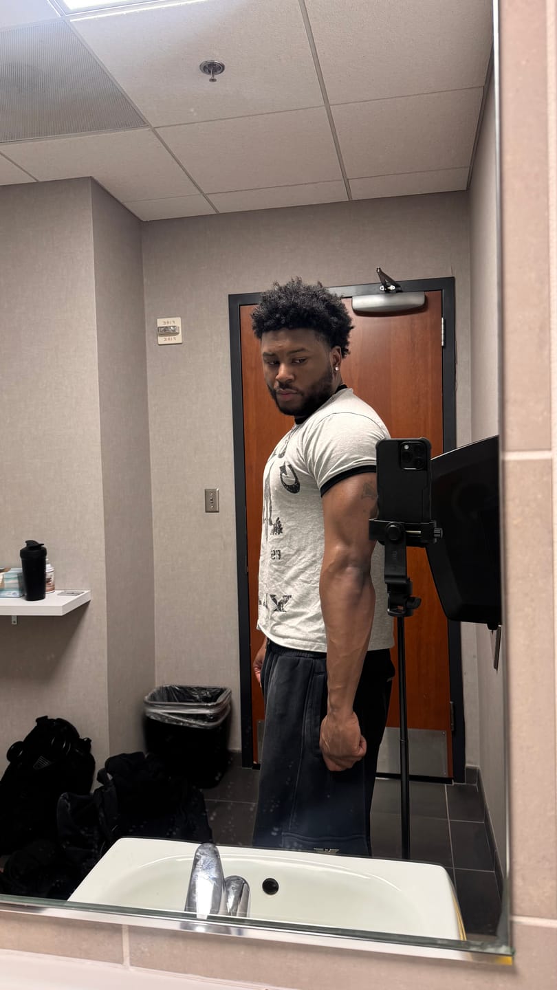Customer photo review of 4009 - Golds Gym Ringer Tees