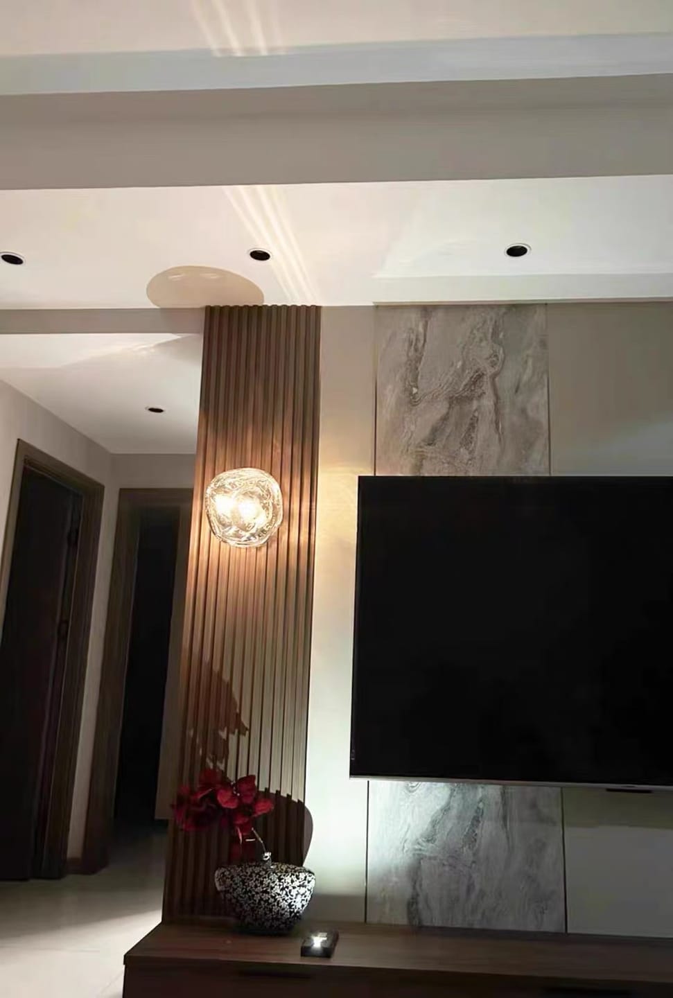Customer photo review of Tambora Lava Wall Sconce, Bulb Version