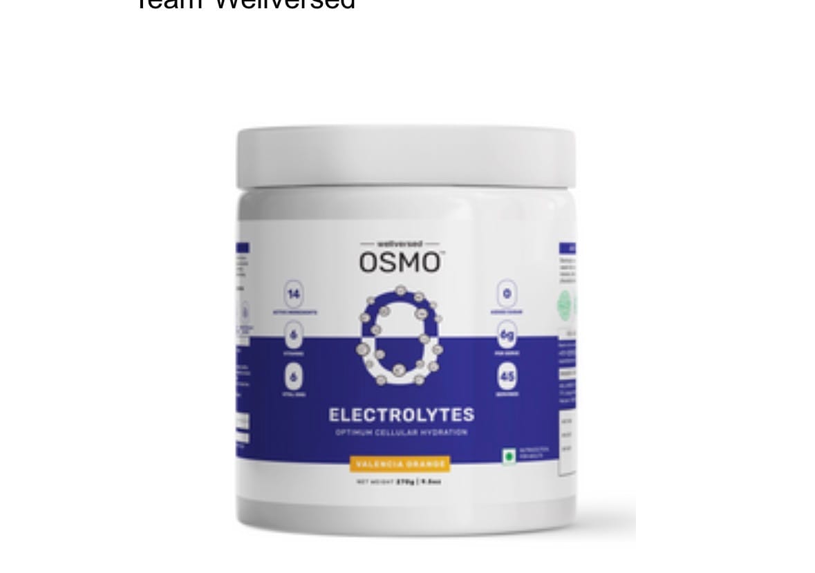 Customer photo review of OSMO - Electrolyte Hydration Blend (Advanced Salts + Taurine & Vitamins) | Valencia Orange Flavour (270g, 45 servings)