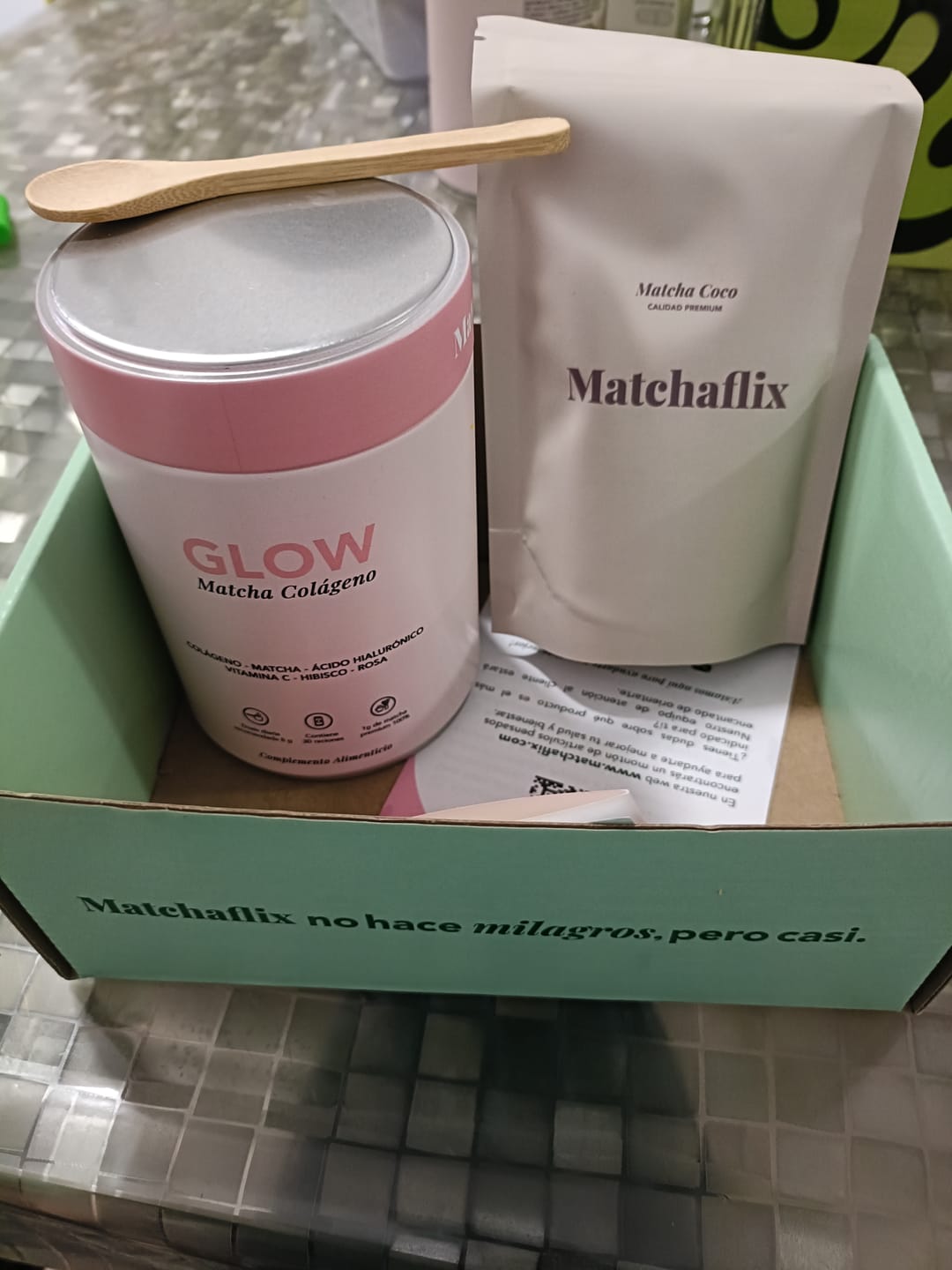 Customer photo review of Té Matcha con Colágeno