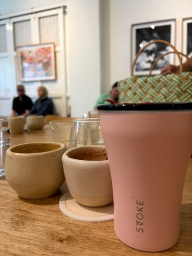 Customer photo review of 8oz Commuter Cup | Blossom Pink